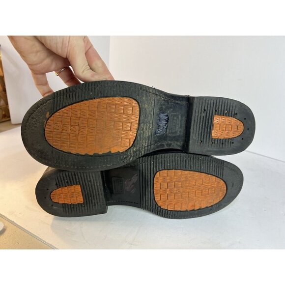 Double H Engineer Boots Mens 11.5D Black Leather Motorcycle Buckle USA 6102 main image 4